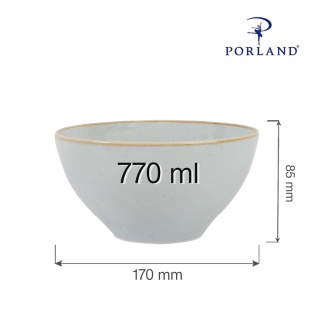 MISKA ASHEN 770 ml 16,3 cm PORCELANA SZARA 04ALM002428