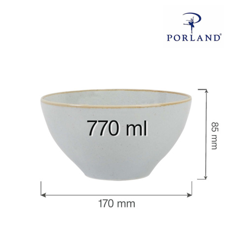 04ALM002428 MISKA ASHEN 770 ml 16,3 cm PORCELANA SZARA WYMIARY