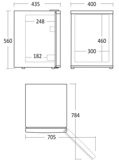 MB34BE CHŁODZIARKA LODÓWKA HOTELOWA MINIBAR 40 L RESTO QUALITY -2