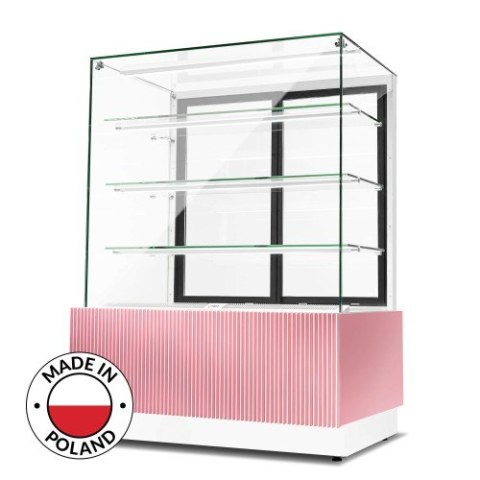 DOLCE VISIONE 1300 W1 BIANCO WITRYNA CUKIERNICZA CHŁODNICZA 1300x670x1300 mm BIAŁE WNĘTRZE