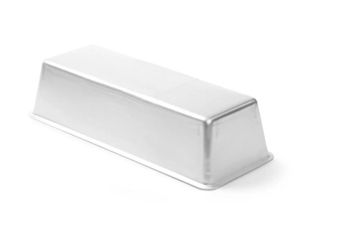 Forma aluminiowa 300x110x75 mm – widok z góry prostokątna do babek i pasztetów Forma aluminiowa 300x110x75 mm – widok z góry prostokątna do babek i pasztetów