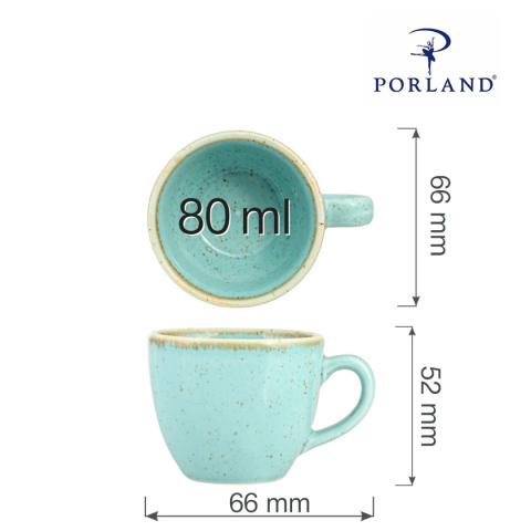 04ALM001718 filiżanka do espresso Laguna 80 ml porcelana niebieska Porland -2