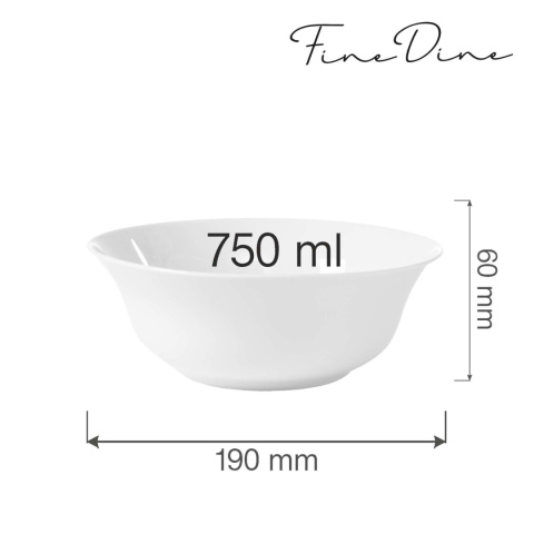 770115 miska na sałatkę biała 750 ml Bianco Fine DIne -2