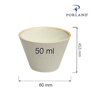 MISKA STOŻKOWA DIPÓWKA SAND 50 ml 6 cm PIASKOWA PORLAND