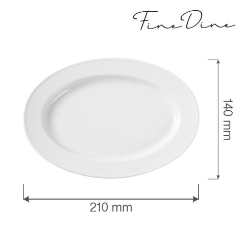 799277 półmisek owalny biały Bianco 210x140 mm Fine Dine -2