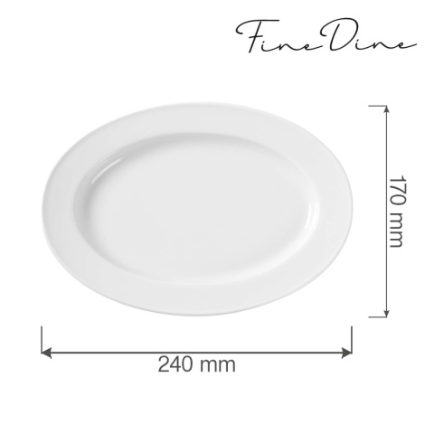 799284 półmisek owalny biały Bianco 240x170 mm Fine Dine -2