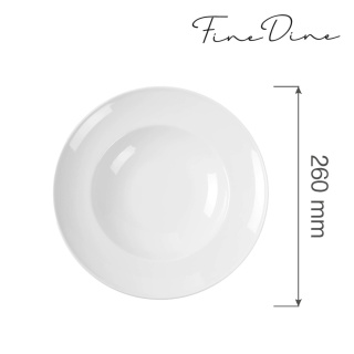 TALERZ DO PASTY BIANCO 26 cm PORCELANA BIAŁA FINE DINE 799406