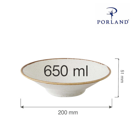 04ALM002763 talerz głęboki Sand 200 mm 650 ml piaskowy Porland wymiary