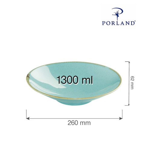 04ALM001945 talerz na stopie Laguna 1300 ml 260 mm niebieski Porland - wymiary