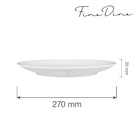 770139 talerz płytki bez rantu biały 270 mm Bianco Fine Dine -3