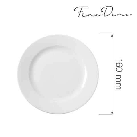 794050 talerz deserowy biały Bianco 160 mm Fine Dine -2