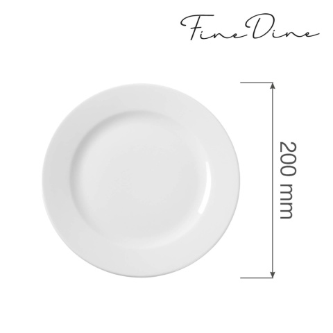 794067 talerz deserowy biały Bianco 200 mm Fine Dine -2