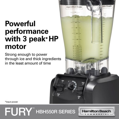 HBH550R-CE Blender barmański czarny z dzbankiem 1800 ml 800 W Fury -10