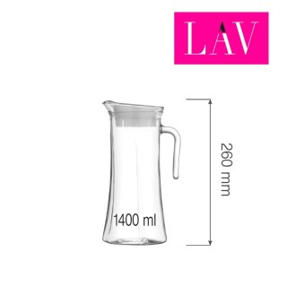 DZBANEK SZKLANY OSLO 1400 ml Z POKRYWKĄ