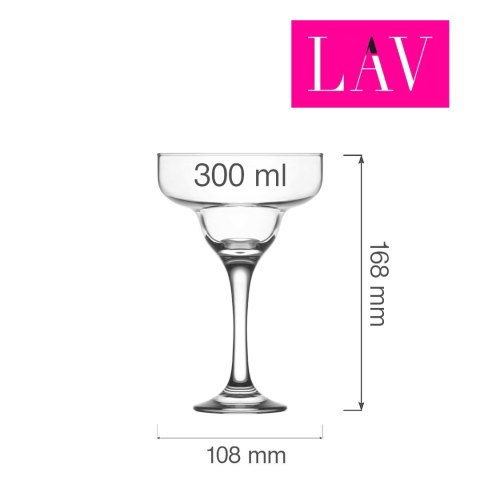 LH-SOF530KF kieliszek do margarity Sofia 300 ml na nóżce ze szkła hartowanego LAV -7