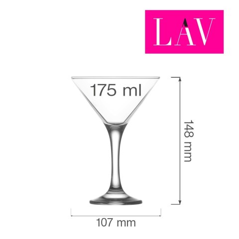 LH-SOF518KH kieliszek do martini Sofia 175 ml na nóżce ze szkła hartowanego LAV -4