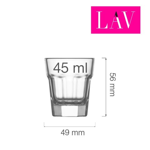 LH-AST204KL Kieliszek Amsterdam do shotów wódki i likieru 45 ml LAV ze szkła hartowanego -7