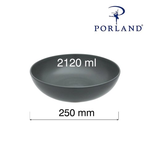 04ALM007243 miska bufetowa czarna Coal Porland 250 mm 2120 ml okrągła -2