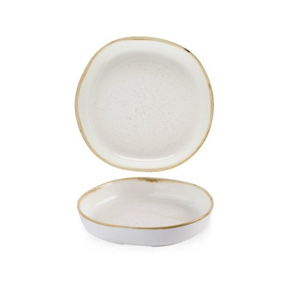 Talerz organiczny z wysokim rantem 200 mm Stonecast Barley White Churchill SWHSWOB11