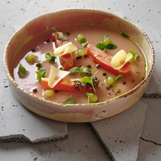 Talerz z wysokim rantem 200 mm – Fine Dine Rosa porcelana różowa
