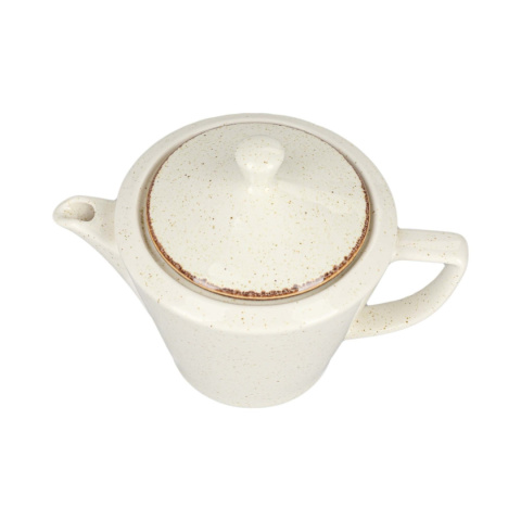 Dzbanek porcelanowy Sand z ręcznie zdobionym rantem Dzbanek porcelanowy Sand z ręcznie zdobionym rantem