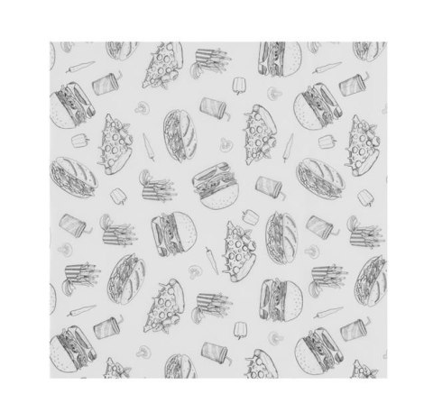 Papier HENDI 305×305 mm z nadrukiem fast food