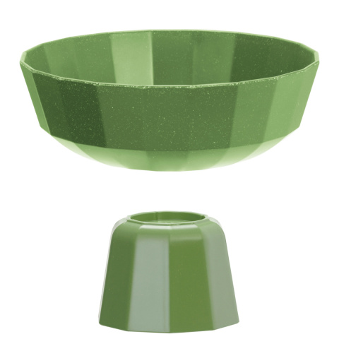 Patera na owoce 250 mm z podstawą 82 mm do kupienia osobno - z melaminy zielonej Patera na owoce 250 mm z podstawą 82 mm do kupienia osobno - z melaminy zielonej