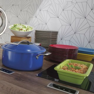 Pojemnik porcelanowy GN 1/2 zielony bufetowy