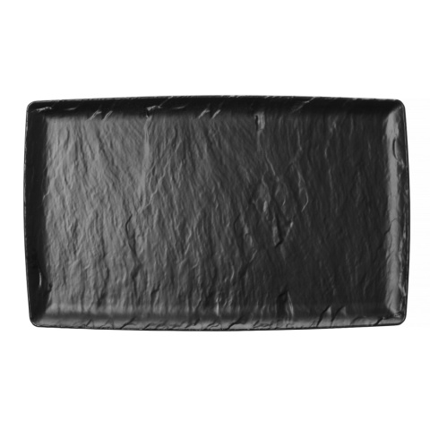 Czarny półmisek GN 1/3 z melaminy Fine Dine Rock – widok z góry Czarny półmisek GN 1/3 z melaminy Fine Dine Rock – widok z góry
