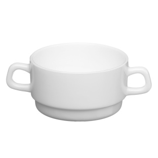 Bulionówki Restaurant 310 ml – zestaw 6 sztuk Arcoroc, szkło Opal, białe z uszami