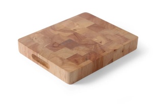 Deska drewniana 265x325 mm szachownica z drewna kauczukowego klejonego