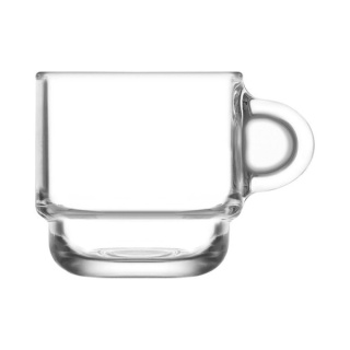 Filiżanka do kawy i herbaty Cambridge 270 ml – szkło LAV, bezbarwna, geometryczna