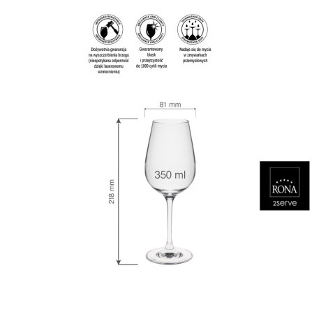 Szkło kryształowe RONA – model 350ml Szkło kryształowe RONA – model 350ml