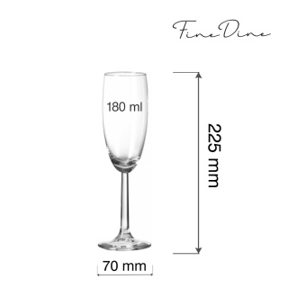 Kieliszek do szampana 180 ml – Fine Dine Volare Banquet