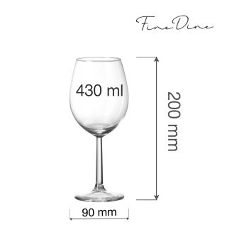 Kieliszek do wina 430 ml – Fine Dine Volare Banquet, szkło sodowe gastronomiczne