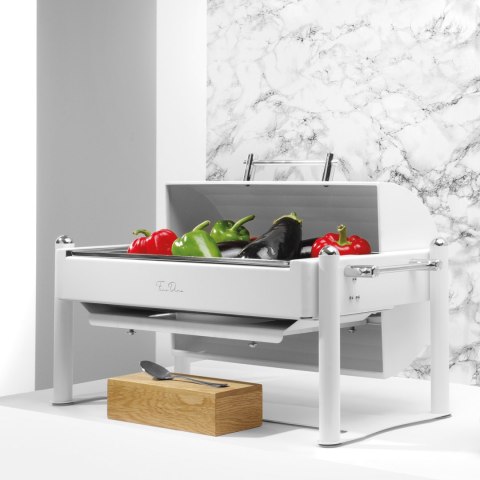 Podgrzewacz indukcyjny GN 1/1 Skiatos Black – widok ogólny z pokrywą w wersji białej Podgrzewacz indukcyjny GN 1/1 Skiatos Black – widok ogólny z pokrywą w wersji białej