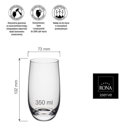 Szklanka wysoka z kolekcji Lunar – elegancki design Szklanka wysoka z kolekcji Lunar – elegancki design