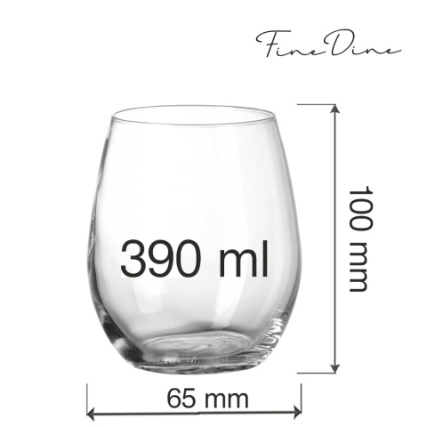 Przejrzysta szklanka Fine Dine Cantare 390 ml Przejrzysta szklanka Fine Dine Cantare 390 ml
