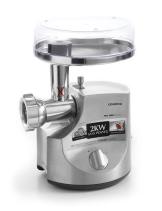 Maszynka do mielenia mięsa MG 700 – Kenwood 850 W, satynowa, 180 kg/h, 3 sitka i nasadki