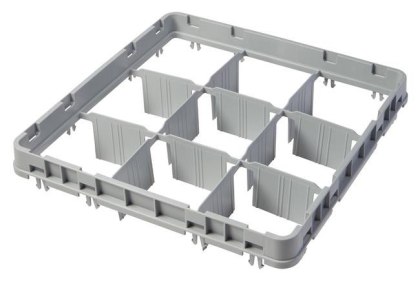 Nadstawka do koszy Cambro full drop – 9 przegródek 150x150 mm, 500x500 mm, szara