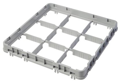 Nadstawka do koszy Cambro half drop – 9 przegródek 150x150 mm, 500x500 mm, szara