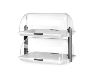 Podwójna witrynka roll-top Hendi 465x310x410 mm – przezroczysta pokrywa