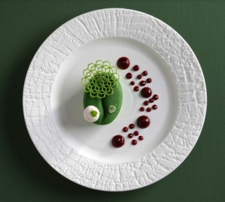 Talerz płytki z tradycyjnym rantem Nordic 210 mm deserowy – Fine Dine porcelana biała matowa