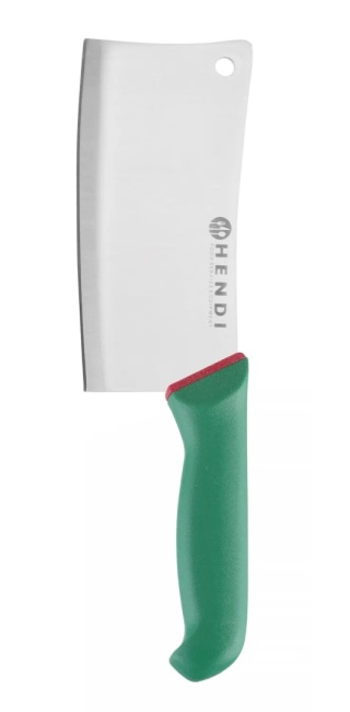 Tasak kuchenny Hendi zielony 330 mm – ostrze 190 mm, stal AISI 420, uchwyt Santoprene