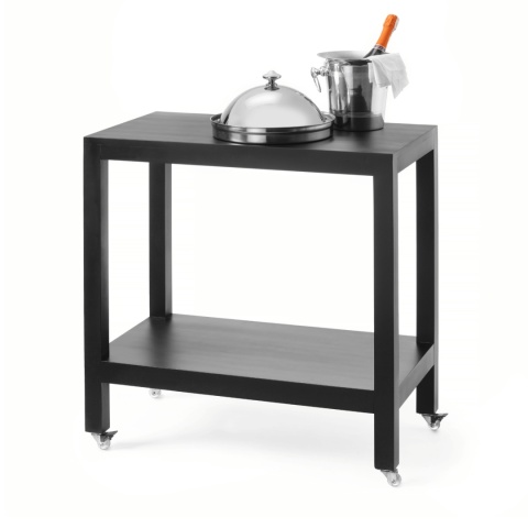 Wózek kelnerski Madeira Black czarny Fine Dine z drewna dębowego