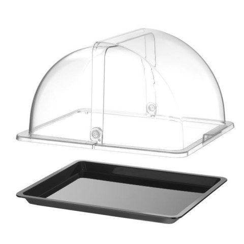 Czarna witrynka roll-top Hendi 325x265 mm