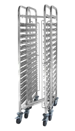 Wózek do transportu pojemników 15xGN 1/1 kompaktowy – Hendi 445x610x1710 mm