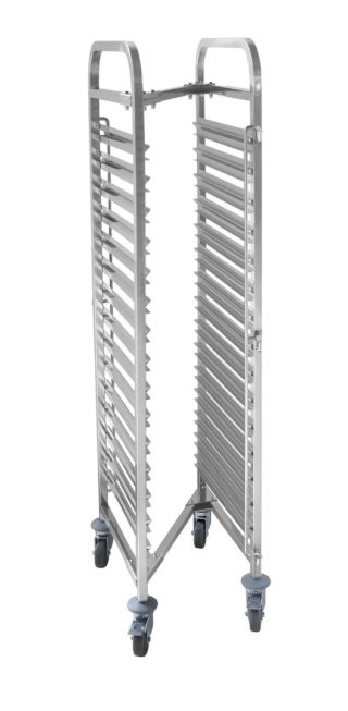 Wózek do transportu pojemników 15xGN 1/1 kompaktowy – Hendi 445x610x1710 mm