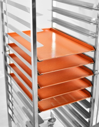 Wózek transportowy do blach i tac 15x600x400 mm – Resto Quality stal nierdzewna 465x660x1705 mm
