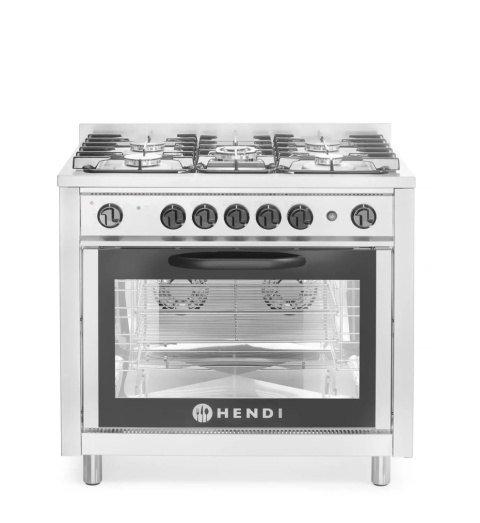 Kuchnia gazowa 5-palnikowa HENDI Kitchen Line 225707 – widok ogólny